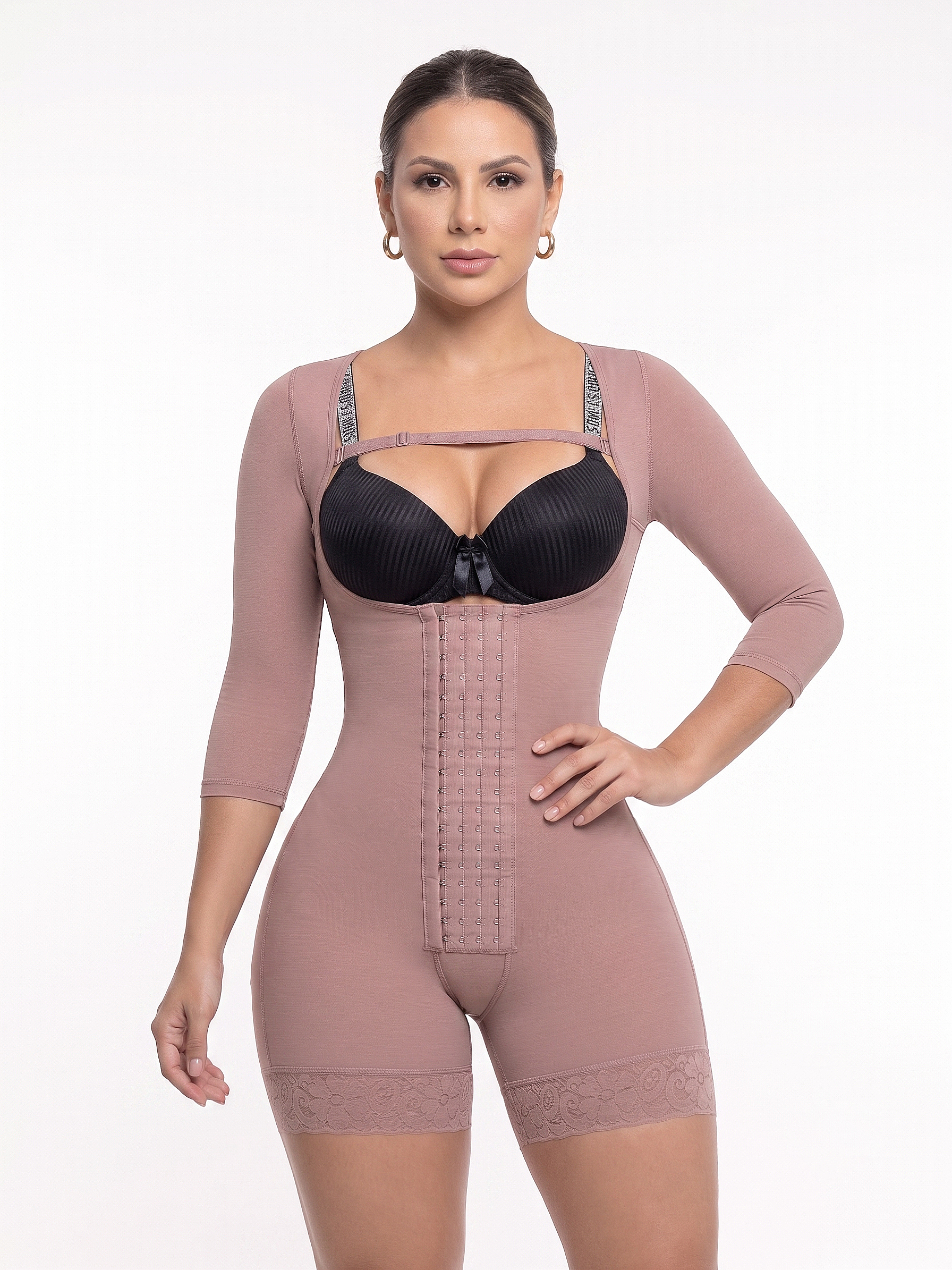 1096 – Curve Control Silhouette Garment Open Bust with Sleeves