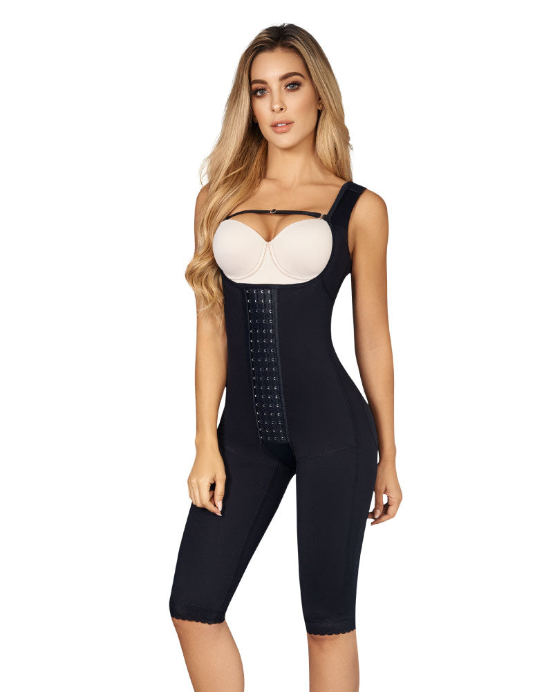 1103-Curve control silhouette garment knee length high back