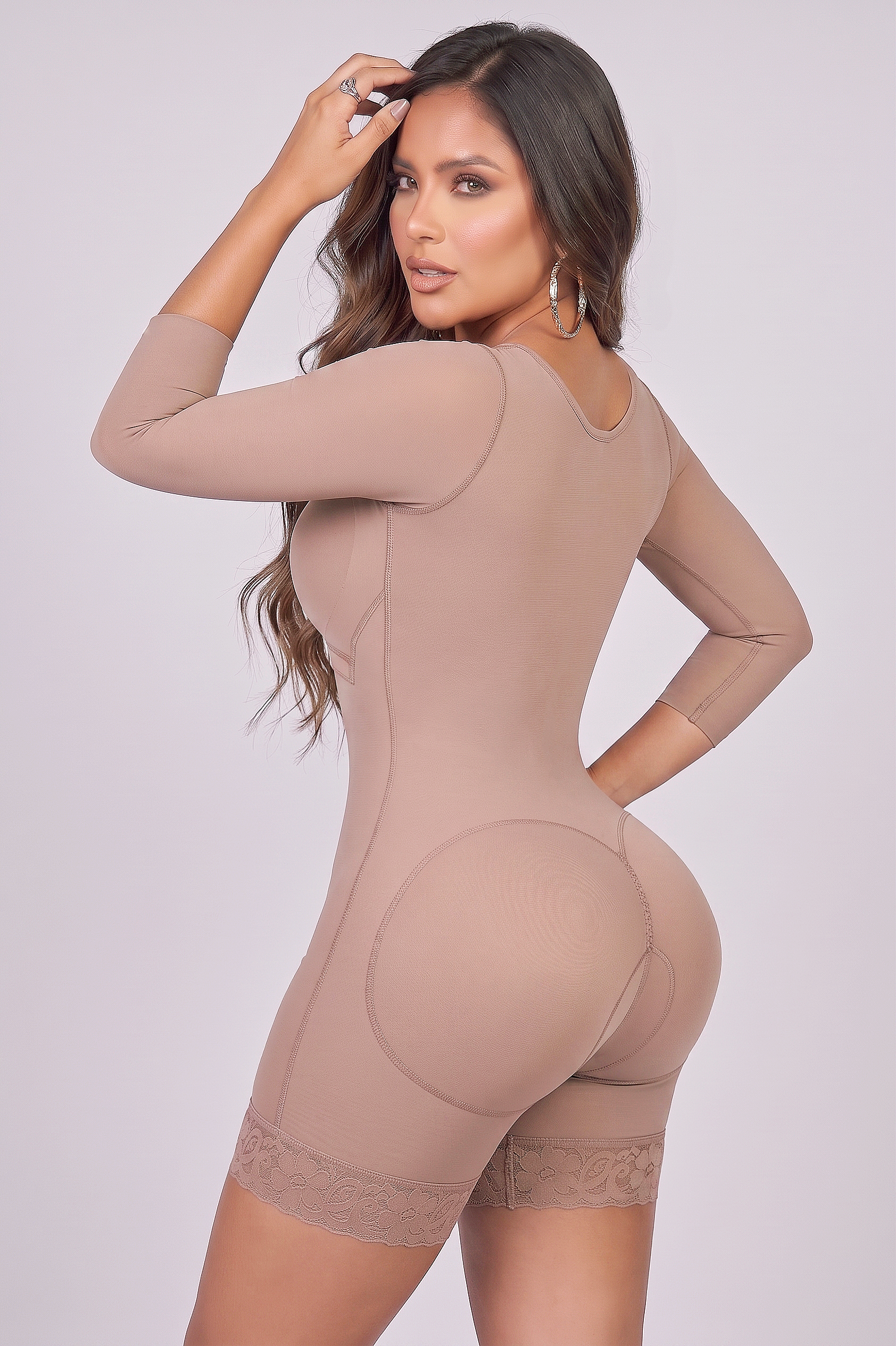 5018 Faja post operatoria short con cierre lateral