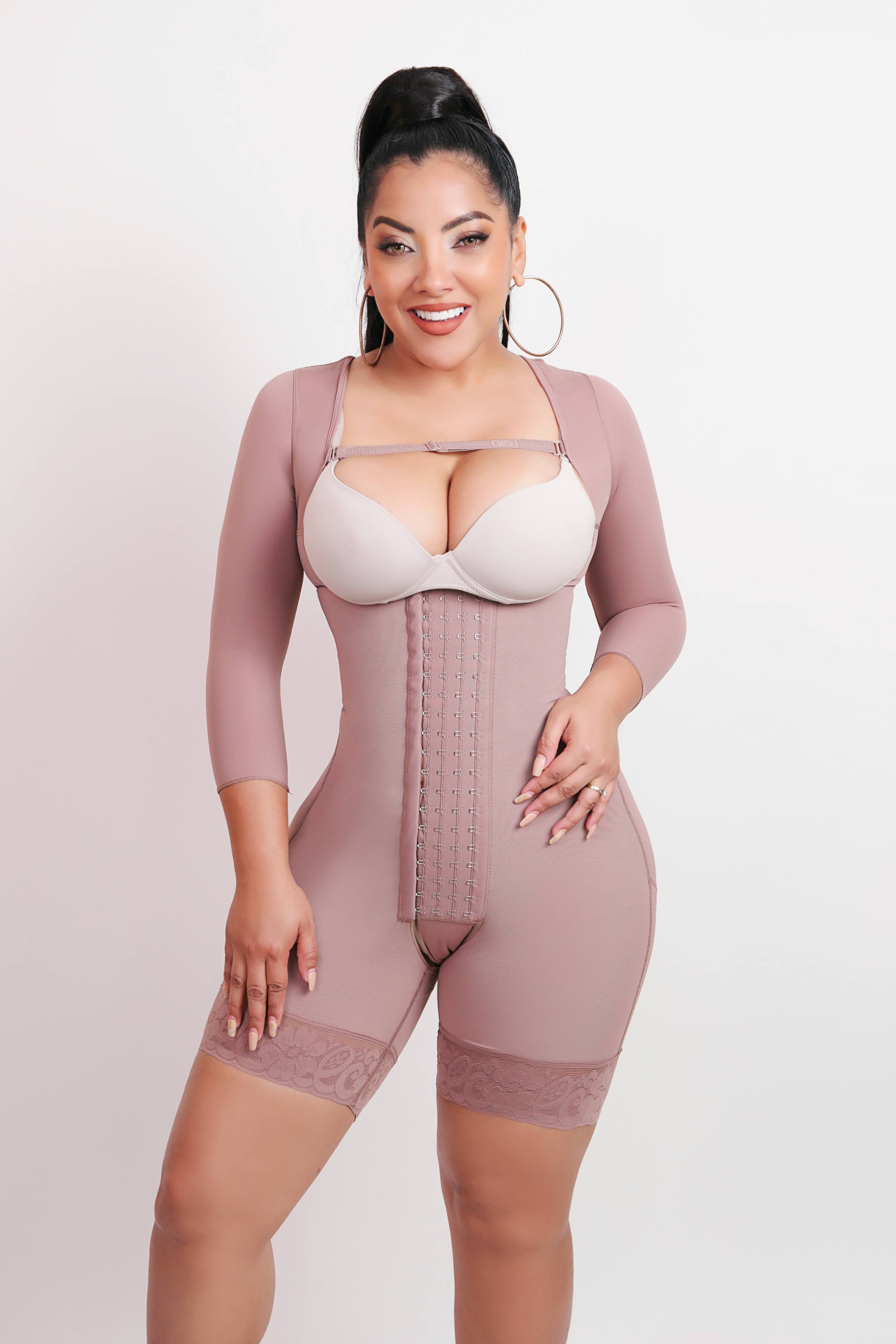 1096 – Curve Control Silhouette Garment Open Bust with Sleeves