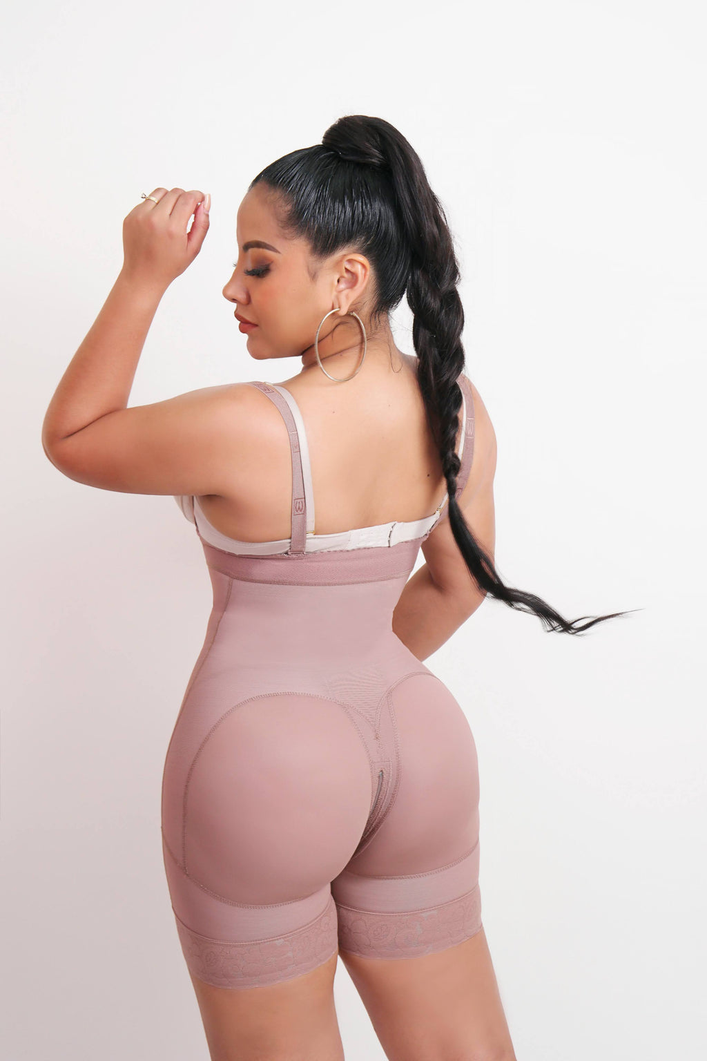 5088 | Body Molding Strapless Mid-thigh With Butt Lifter & Front Zipper