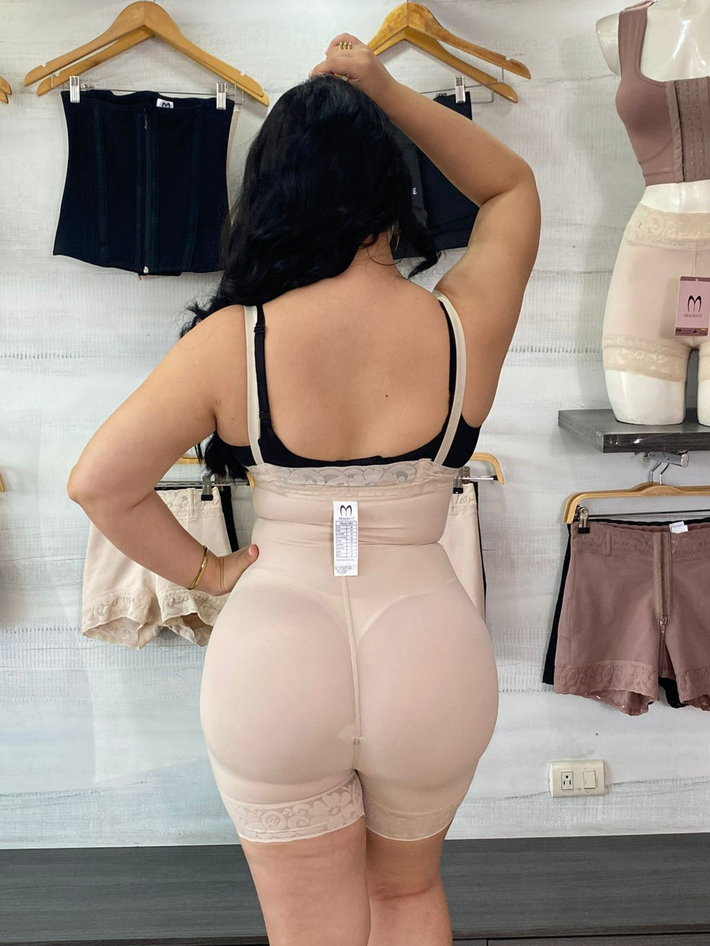 5014 Power Control Body Shaper High waist butt-lifter with diagonal zipper