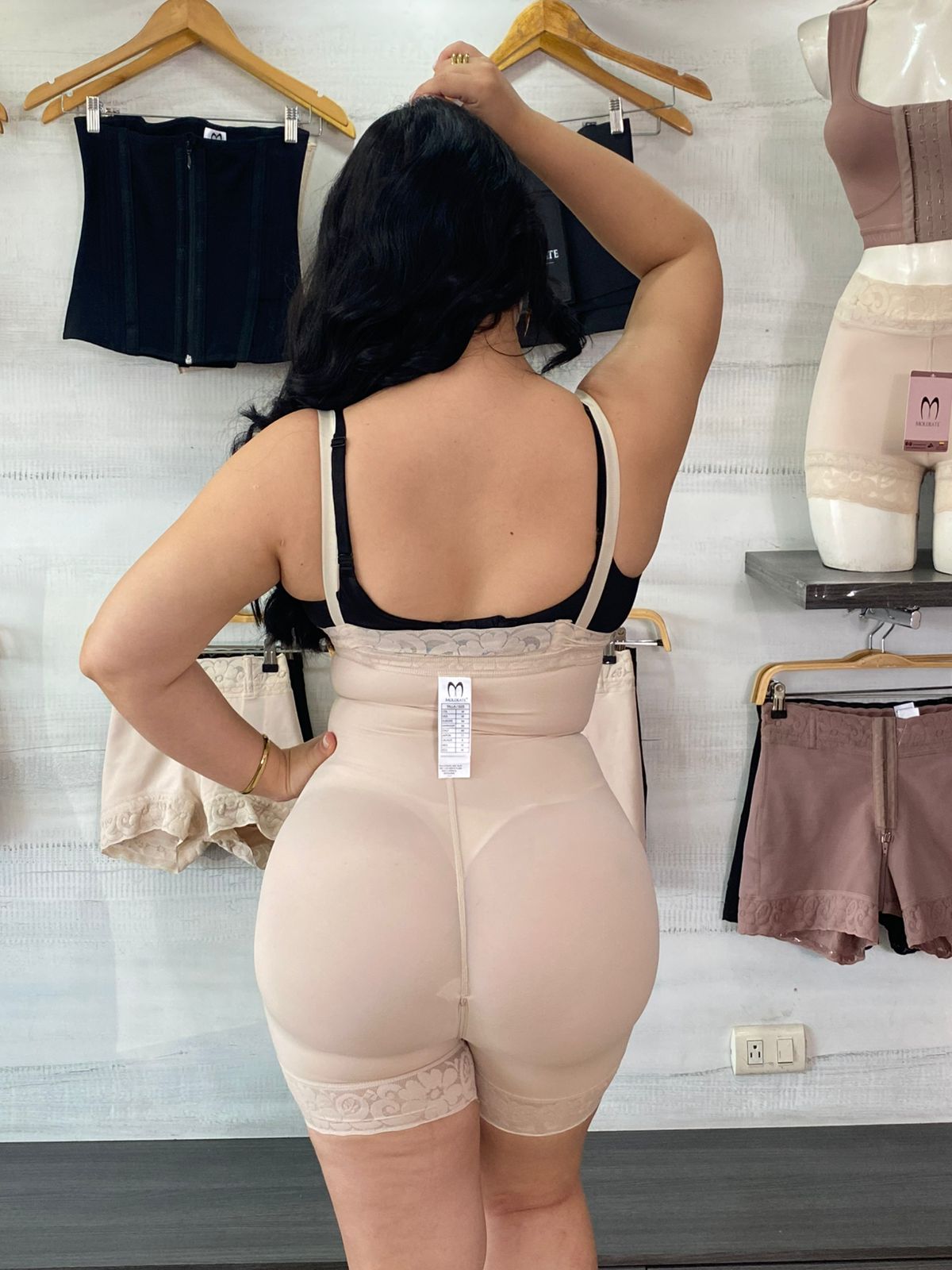 5014 Power Control Body Shaper High waist butt-lifter with diagonal zipper