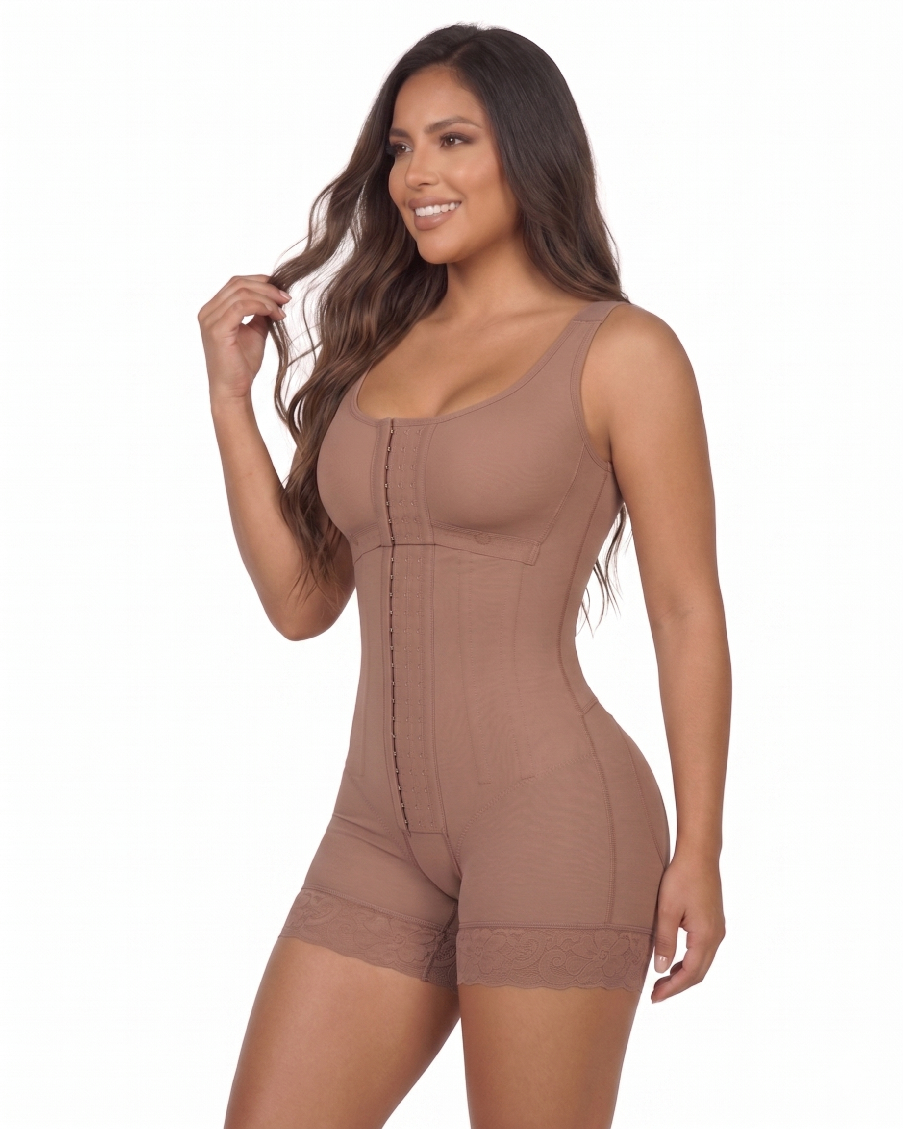 1026 – Bra 3 Hooks & Full Control Body Shaper Short