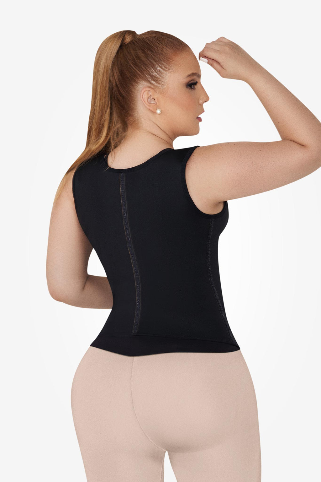 8093 | Latex Workout Vest Waist Trainer with Hook Straps