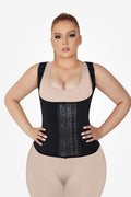 8093 | Latex Workout Vest Waist Trainer with Hook Straps