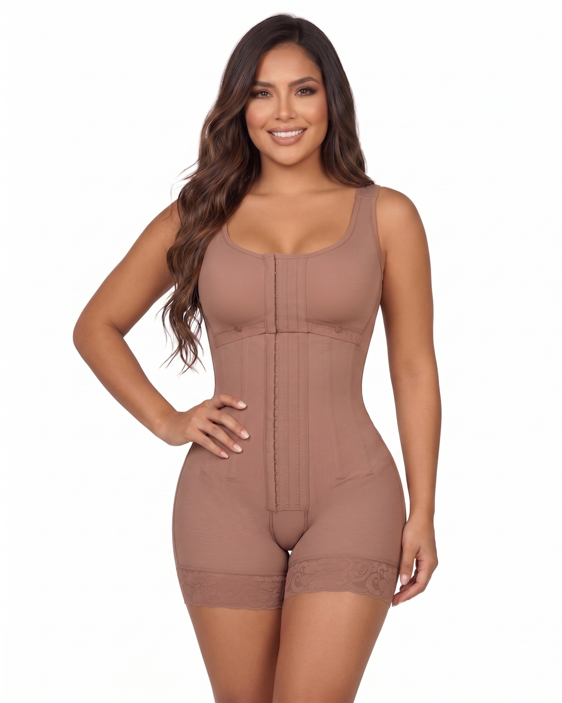 1026 – Bra 3 Hooks & Full Control Body Shaper Short